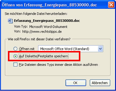 Datei speichern unter..