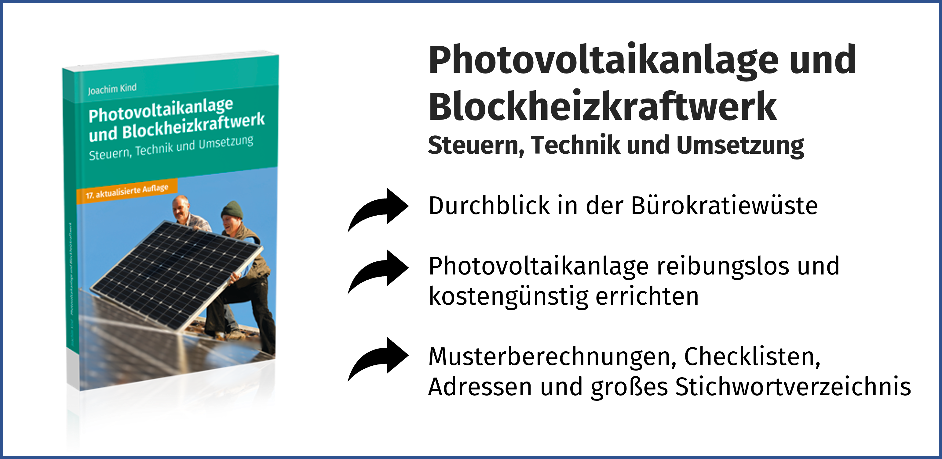 Photovoltaikanlage und Blockheizkraftwerk - Steuern, Technik und Umsetzung