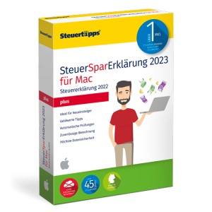 SteuerSparErklärung plus 2023, Mac-Version - gewerbliche Lizenz SteuerSparErklärung plus 2023, Mac-Version - gewerbliche Lizenz
