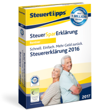 Steuererklärung für Rentner - mit der SteuerSparErklärung 2017 Steuererklärung für Rentner - mit der SteuerSparErklärung 2017