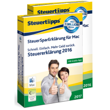 SteuerSparErklärung 2016 und 2017 im Paket, Mac-Version SteuerSparErklärung 2016 und 2017 im Paket, Mac-Version