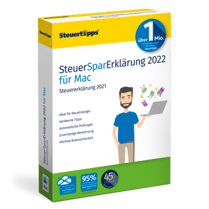 SteuerSparErklärung 2022: Steuersoftware für Mac OS (Apple)