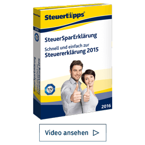 SteuerSparErklärung 2016 für Windows SteuerSparErklärung 2016 für Windows