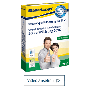 SteuerSparErklärung 2017 für Mac SteuerSparErklärung 2017 für Mac