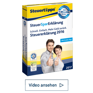SteuerSparErklärung 2017 für Windows SteuerSparErklärung 2017 für Windows