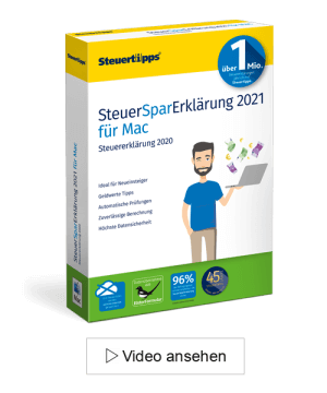 SteuerSparErklärung 2021 für Mac