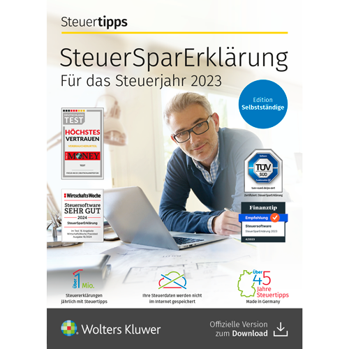 Software SteuerSparErklärung für Selbstständige